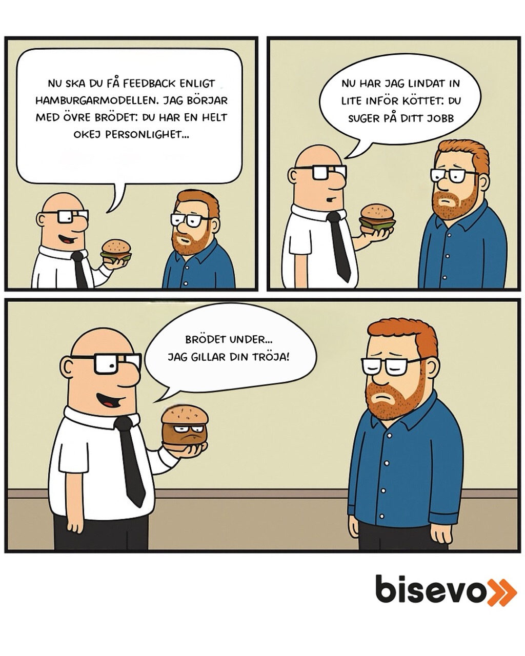 Illustration om feedback och sandwich-metoden