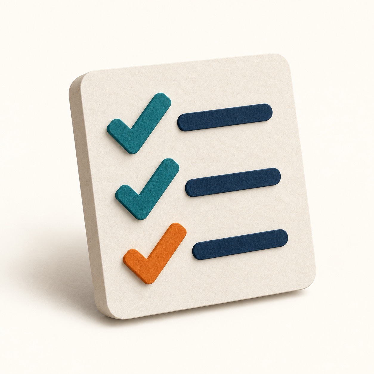 Checklist with three check marks